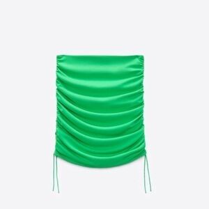 Zara draped ruched sexy mini skirt